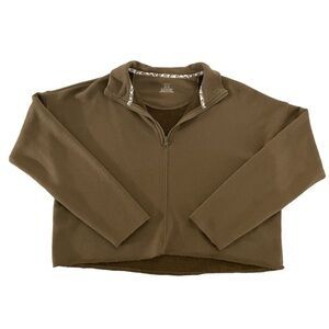 AERIE | Cropped Pull Over Sweater Olive Green | Size XS